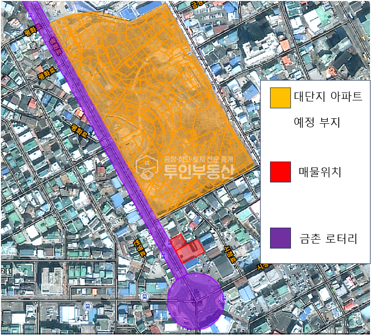 경기 파주시 금촌동 가,나동 #105평 #자동차공업사 임차중 # 금촌로터리 #인근 대단지 아파트 신축중 #유동인구많음 매매 매물번호 10327 사진 1