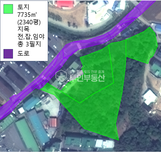경기 고양덕양구 내유동 #2340평 #계획 및 보전관리 혼재 # 야적물류 및 택배물류추천 #나대지상태 매매 매물번호 10272 사진 1