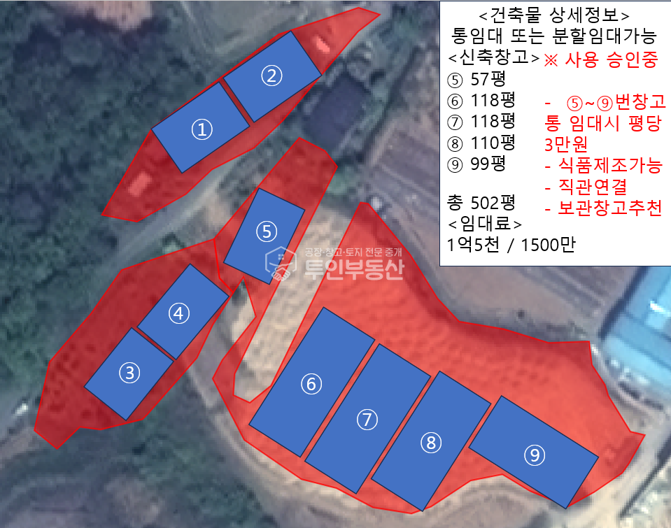 경기 고양일산동구 사리현동 #502평 #60~120평까지 평수 혼재 #물류창고 추천 #추가동 임차가능 #층고8m #신축창고 월세 매물번호 10224 사진 1